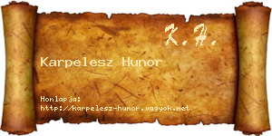 Karpelesz Hunor névjegykártya